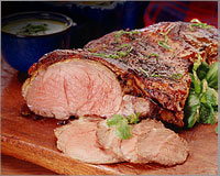 Butterfly leg of lamb with spices