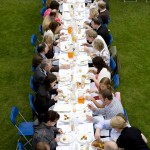James Whelan Butchers Long Table Dinner 2008 - Birds Eye View of Guests Dining in the Grounds of Cahir Castle